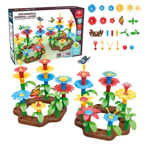 LEAN Toys Klocki Konstrukcyjne Ogród Kwiatowy DIY 148 Elementów
