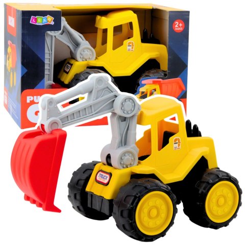 LEAN Toys Koparko Ładowarka Ogrodowa Do Piasku Dziecięca Żółta