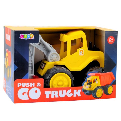 LEAN Toys Koparko Ładowarka Ogrodowa Do Piasku Dziecięca Żółta LEAN Toys Koparko Ładowarka Ogrodowa Do Piasku Dziecięca Żółta