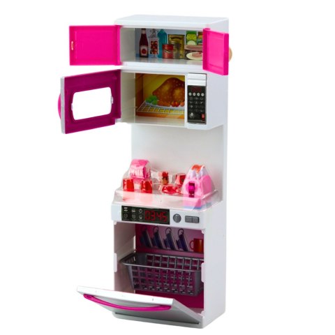 LEAN Toys Kuchnia Dla Lalek Szafki Mikrofala Zmywarka Światła Dźwięki Różowa LEAN Toys Kuchnia Dla Lalek Szafki Mikrofala Zmywarka Światła Dźwięki Różowa
