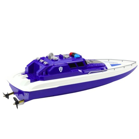 LEAN Toys Łódź Motorówka Zdalnie Sterowana RC 1:28 Policyjna Niebieska LEAN Toys Łódź Motorówka Zdalnie Sterowana RC 1:28 Policyjna Niebieska
