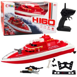 LEAN Toys Łódź Motorówka Zdalnie Sterowana RC 1:28 Ratunkowa Czerwona