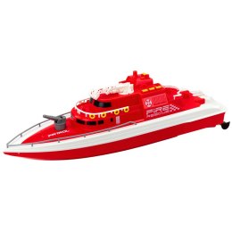 LEAN Toys Łódź Motorówka Zdalnie Sterowana RC 1:28 Ratunkowa Czerwona