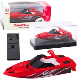 LEAN Toys Łódź Motorówka Zdalnie Sterowana RC Biało-Czerwona 15cm