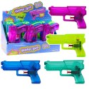 LEAN Toys Mały Przeźroczysty Pistolet Na Wodę Różowy Niebieski Zielony Mix