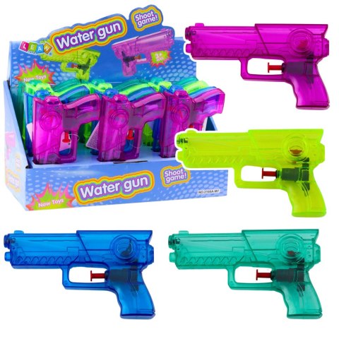 LEAN Toys Mały Przeźroczysty Pistolet Na Wodę Różowy Niebieski Zielony Mix LEAN Toys Mały Przeźroczysty Pistolet Na Wodę Różowy Niebieski Zielony Mix
