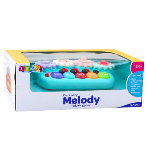LEAN Toys Pianinko Interaktywne Dla Dzieci Koła Zębate Niebieskie LEAN Toys Pianinko Interaktywne Dla Dzieci Koła Zębate Niebieskie