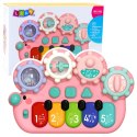 LEAN Toys Pianinko Interaktywne Dla Dzieci Koła Zębate Różowe
