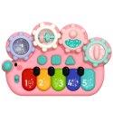 LEAN Toys Pianinko Interaktywne Dla Dzieci Koła Zębate Różowe