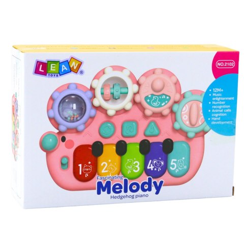LEAN Toys Pianinko Interaktywne Dla Dzieci Koła Zębate Różowe LEAN Toys Pianinko Interaktywne Dla Dzieci Koła Zębate Różowe