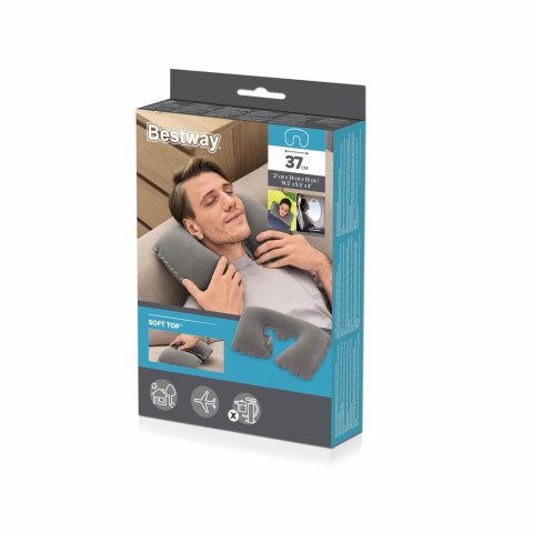 Bestway Dmuchana Poduszka Podróżna 46 x 28 cm Rogal Niebieska Bestway 67006 Bestway Dmuchana Poduszka Podróżna 46 x 28 cm Rogal Niebieska Bestway 67006