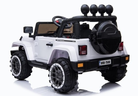 LEAN CARS Auto na Akumulator Jeep BRD-7588 Biały 4x4 LEAN CARS Auto na Akumulator Jeep BRD-7588 Biały 4x4