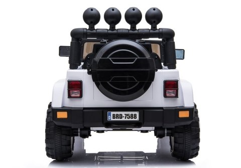 LEAN CARS Auto na Akumulator Jeep BRD-7588 Biały 4x4 LEAN CARS Auto na Akumulator Jeep BRD-7588 Biały 4x4