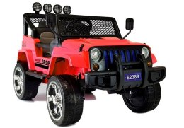 LEAN CARS Auto na Akumulator S2388 Jeep Czerwony 4x45W