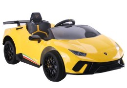 LEAN CARS Auto na akumulator Lamborghini Huracan Żółte