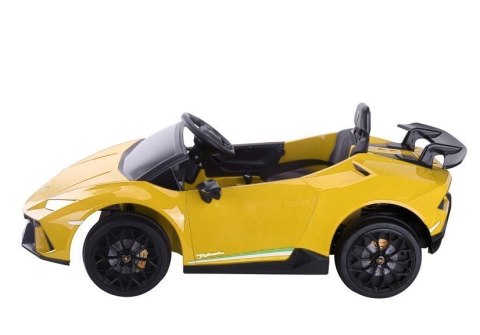 LEAN CARS Auto na akumulator Lamborghini Huracan Żółte LEAN CARS Auto na akumulator Lamborghini Huracan Żółte