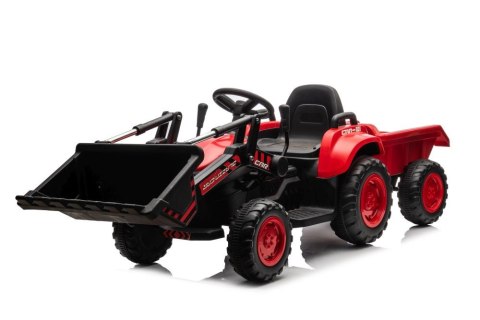 LEAN CARS Traktor Na Akumulator Z łyżką BW-X002A Czerwony LEAN CARS Traktor Na Akumulator Z łyżką BW-X002A Czerwony