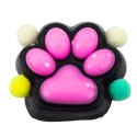 LEAN TOYS Gniotek Kocia Łapka Antystresowa Sensoryczna Squishy Czarno-Różowa