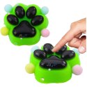 LEAN TOYS Gniotek Kocia Łapka Antystresowa Sensoryczna Squishy Czarno-Zielona