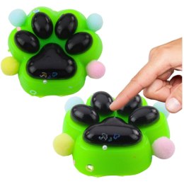 LEAN TOYS Gniotek Kocia Łapka Antystresowa Sensoryczna Squishy Czarno-Zielona