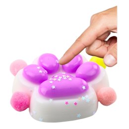 LEAN TOYS Gniotek Kocia Łapka Antystresowa Sensoryczna Squishy Gwiazdki Fioletowa