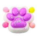 LEAN TOYS Gniotek Kocia Łapka Antystresowa Sensoryczna Squishy Gwiazdki Fioletowa