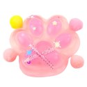 LEAN TOYS Gniotek Kocia Łapka Antystresowa Sensoryczna Squishy Kokardka Przeźroczysta