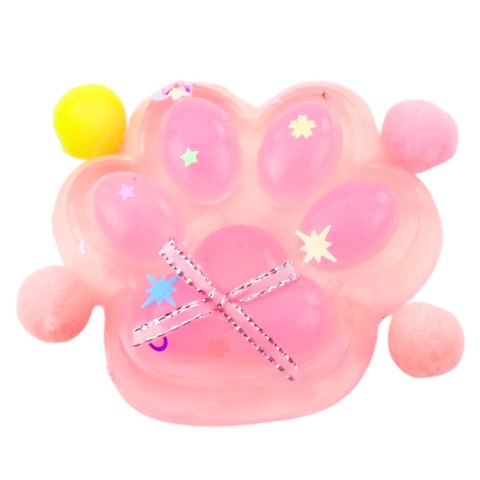 LEAN TOYS Gniotek Kocia Łapka Antystresowa Sensoryczna Squishy Kokardka Przeźroczysta LEAN TOYS Gniotek Kocia Łapka Antystresowa Sensoryczna Squishy Kokardka Przeźroczysta