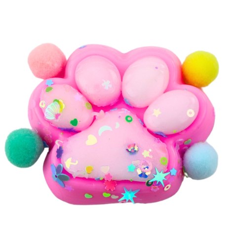 LEAN TOYS Gniotek Kocia Łapka Antystresowa Sensoryczna Squishy Konfetti Różowa LEAN TOYS Gniotek Kocia Łapka Antystresowa Sensoryczna Squishy Konfetti Różowa
