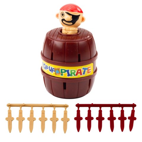 LEAN TOYS Gra Zręcznościowa Rodzinna Wyskakujący Pirat Beczka Miecze LEAN TOYS Gra Zręcznościowa Rodzinna Wyskakujący Pirat Beczka Miecze