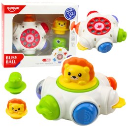 LEAN TOYS Interaktywna Zabawka Dla Malucha UFO Z Lwem i Krokodylem