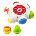 LEAN TOYS Interaktywna Zabawka Dla Malucha UFO Z Lwem i Krokodylem