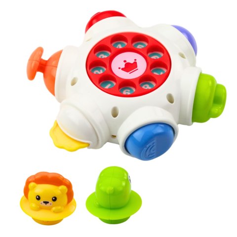 LEAN TOYS Interaktywna Zabawka Dla Malucha UFO Z Lwem i Krokodylem LEAN TOYS Interaktywna Zabawka Dla Malucha UFO Z Lwem i Krokodylem