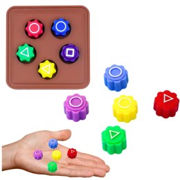 LEAN TOYS Kości Do Gry W Gonggi Hacele Gra Zręcznościowa Squid Games Podstawka 5szt B
