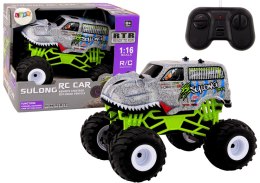 LEAN Toys Auto Terenowe Zdalnie Sterowane RC 1:16 Dinozaur Szary