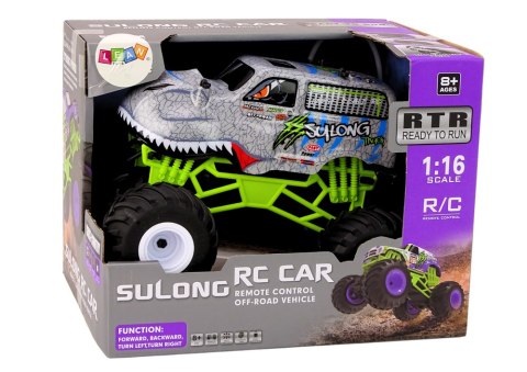 LEAN Toys Auto Terenowe Zdalnie Sterowane RC 1:16 Dinozaur Szary LEAN Toys Auto Terenowe Zdalnie Sterowane RC 1:16 Dinozaur Szary