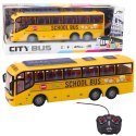 LEAN Toys Autobus Zdalnie Sterowany RC Szkolny 1:30 Światła Żółty