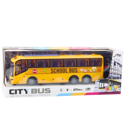 LEAN Toys Autobus Zdalnie Sterowany RC Szkolny 1:30 Światła Żółty LEAN Toys Autobus Zdalnie Sterowany RC Szkolny 1:30 Światła Żółty