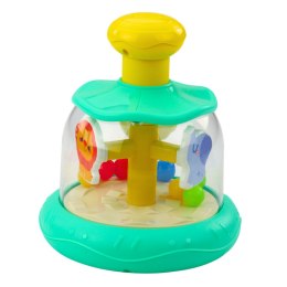 LEAN Toys Bączek Karuzela Z Kuleczkami I Zwierzętami Hipopotam Lew Małpka Zielona
