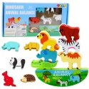 LEAN Toys Gra Zręcznościowa Balansujące Zwierzęta Drewniane 13El