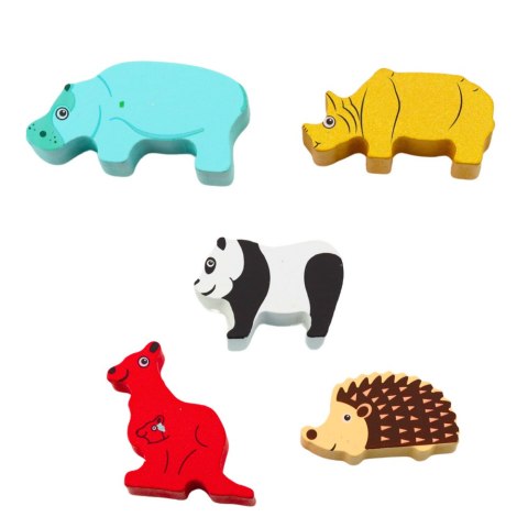 LEAN Toys Gra Zręcznościowa Balansujące Zwierzęta Drewniane 13El LEAN Toys Gra Zręcznościowa Balansujące Zwierzęta Drewniane 13El