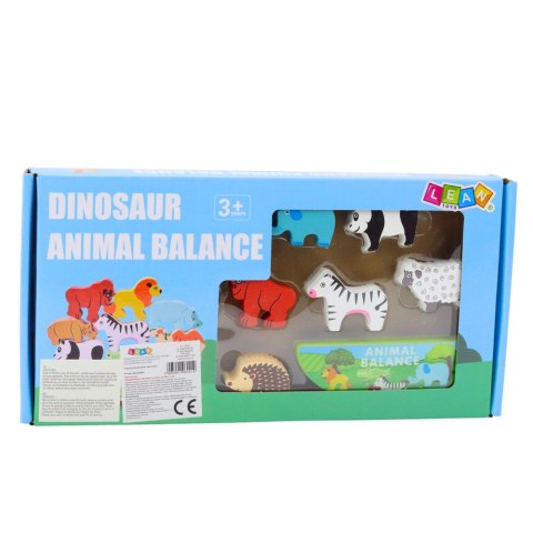 LEAN Toys Gra Zręcznościowa Balansujące Zwierzęta Drewniane 13El LEAN Toys Gra Zręcznościowa Balansujące Zwierzęta Drewniane 13El