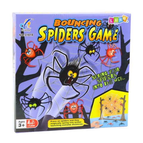LEAN Toys Gra Zręcznościowa Rodzinna Skaczące Pająki Pajęczyna LEAN Toys Gra Zręcznościowa Rodzinna Skaczące Pająki Pajęczyna