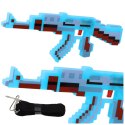LEAN Toys Karabin Pikselowy Broń Światła Dźwięki Niebieski 39cm