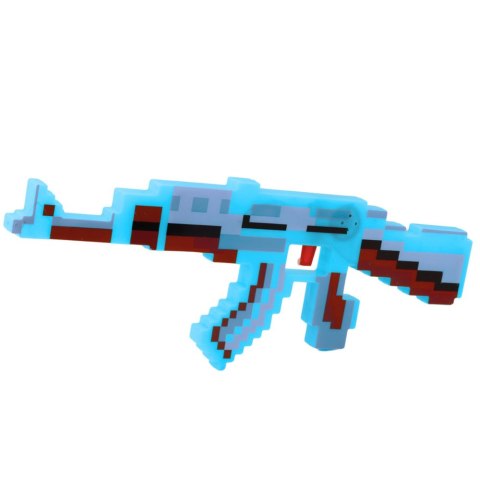 LEAN Toys Karabin Pikselowy Broń Światła Dźwięki Niebieski 39cm LEAN Toys Karabin Pikselowy Broń Światła Dźwięki Niebieski 39cm