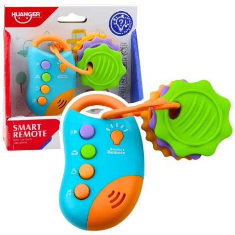 LEAN Toys Klucze Do Auta Pilot Interaktywny Z Gryzakami Dla Malucha Światła Dźwięki LEAN Toys Klucze Do Auta Pilot Interaktywny Z Gryzakami Dla Malucha Światła Dźwięki