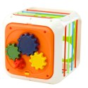 LEAN Toys Kostka Sensoryczna Edukacyjna Dla Dzieci Sorter Elastyczne Przęsła Kolorowa