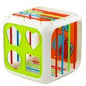 LEAN Toys Kostka Sensoryczna Edukacyjna Dla Dzieci Sorter Elastyczne Przęsła Kolorowa