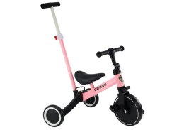 LEAN Trike Rower Trójkołowy PRO50 Rowerek Z Rączką Do Prowadzenia Różowy