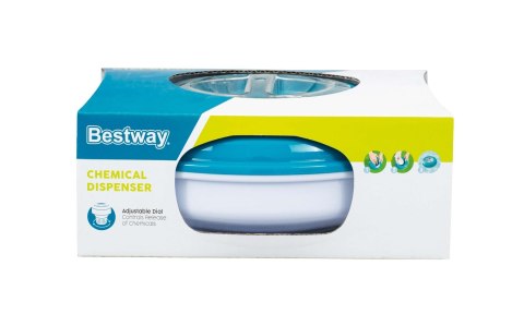 Pływak Dozownik Chemii do wody basenowej 16,5cm BESTWAY + Regulacja tempa uwalniania Pływak Dozownik Chemii do wody basenowej 16,5cm BESTWAY + Regulacja tempa uwalniania